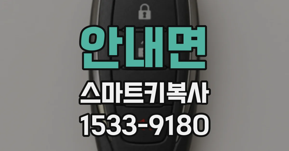 안내면 스마트키복사