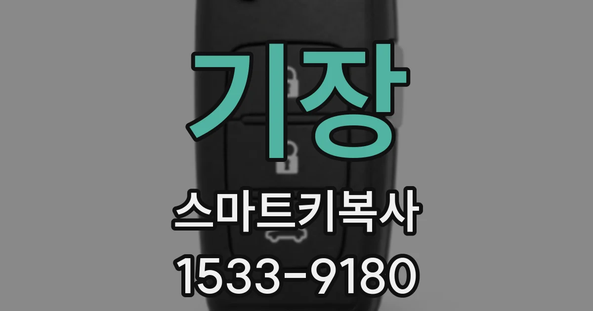 기장 스마트키복사