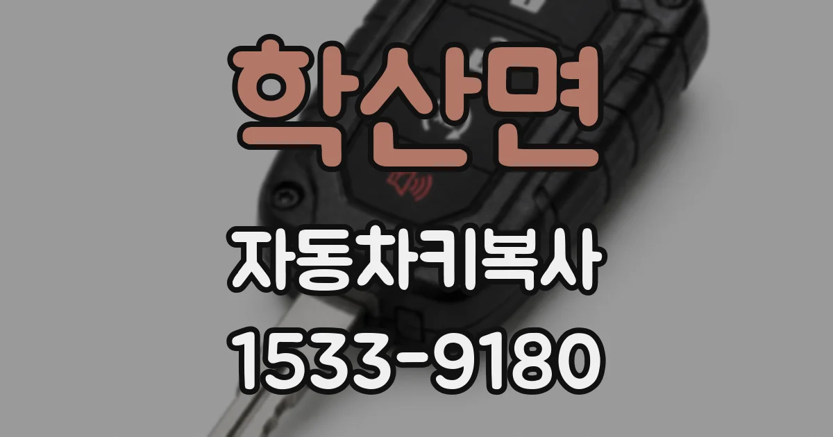 학산면 자동차키복사