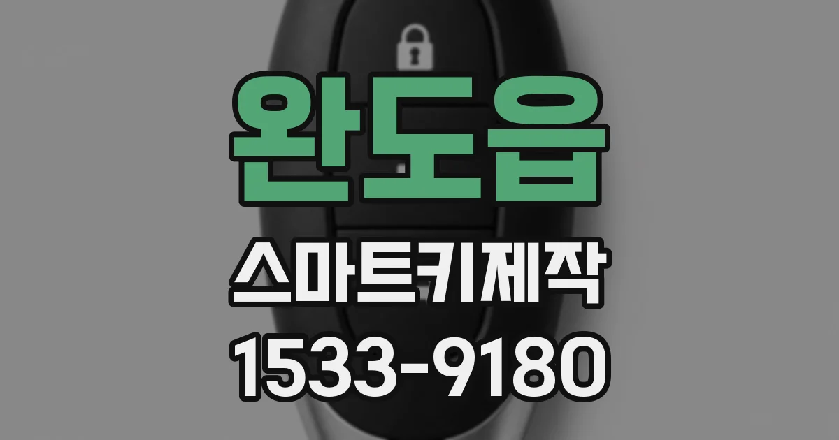 완도읍 스마트키제작