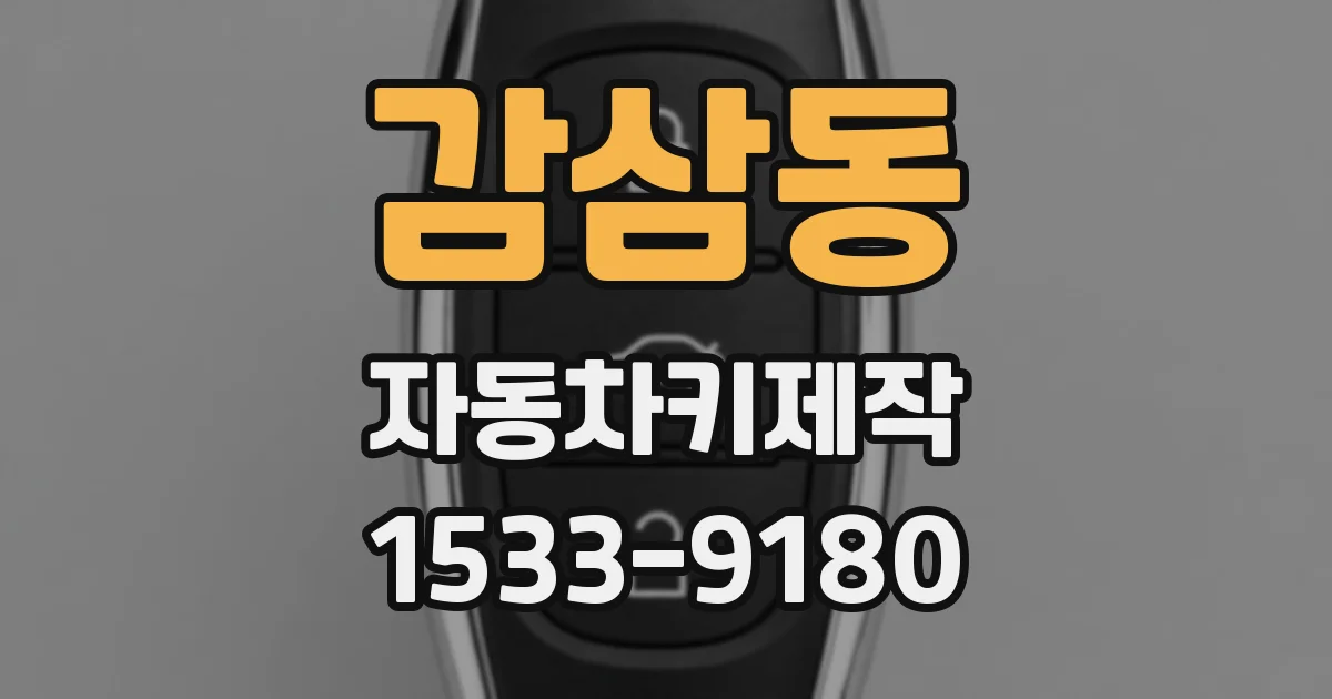 감삼동 자동차키제작