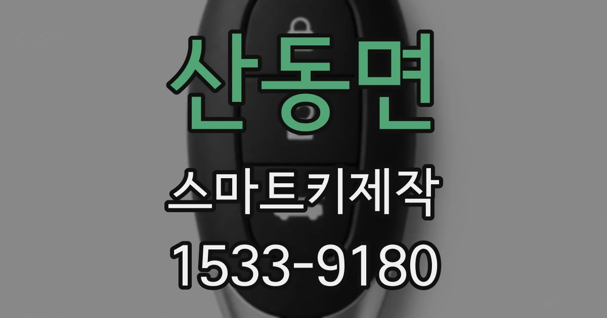 산동면 스마트키제작