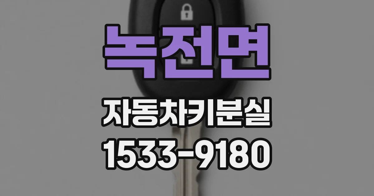 녹전면 자동차키분실