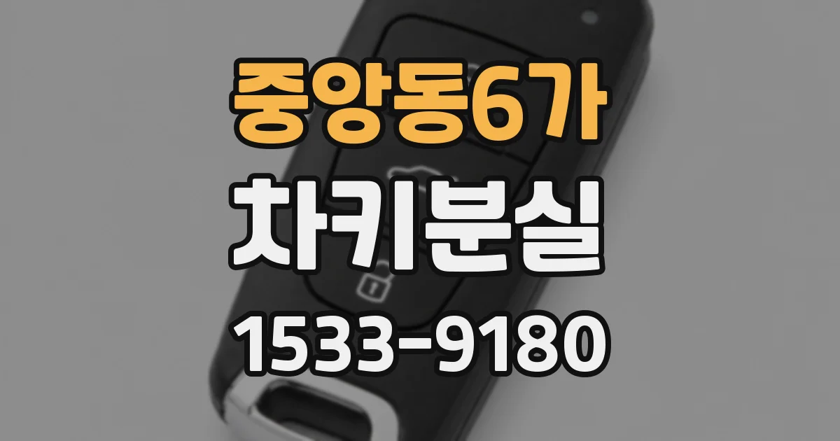 중앙동6가 차키분실
