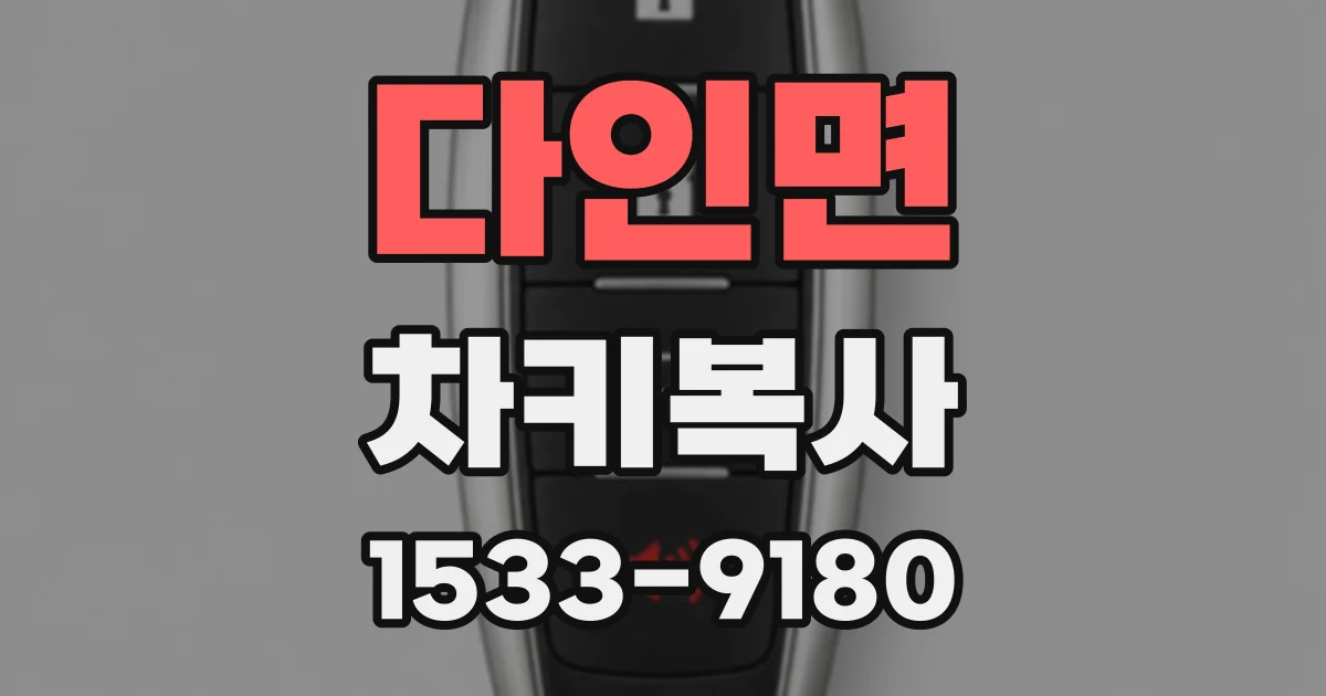 다인면 차키복사