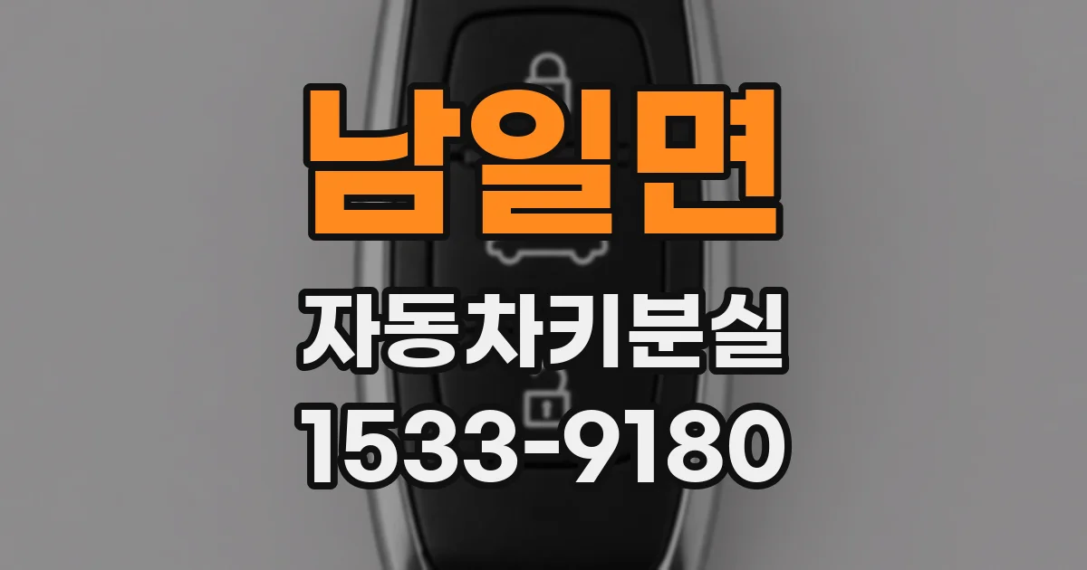 남일면 자동차키분실