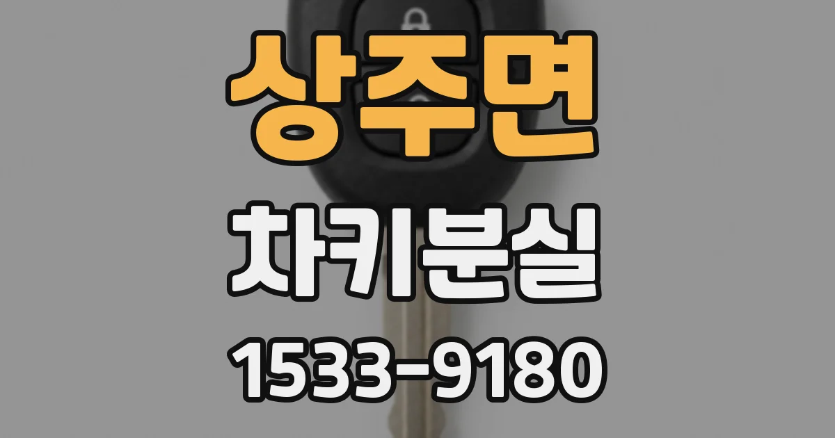 상주면 차키분실