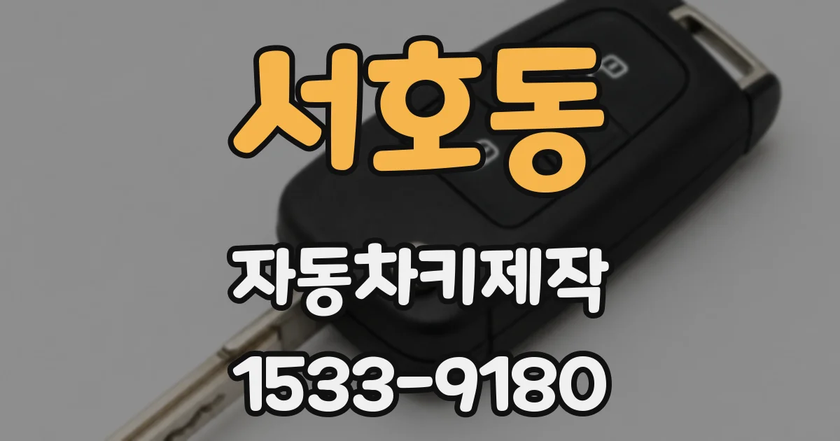 서호동 자동차키제작