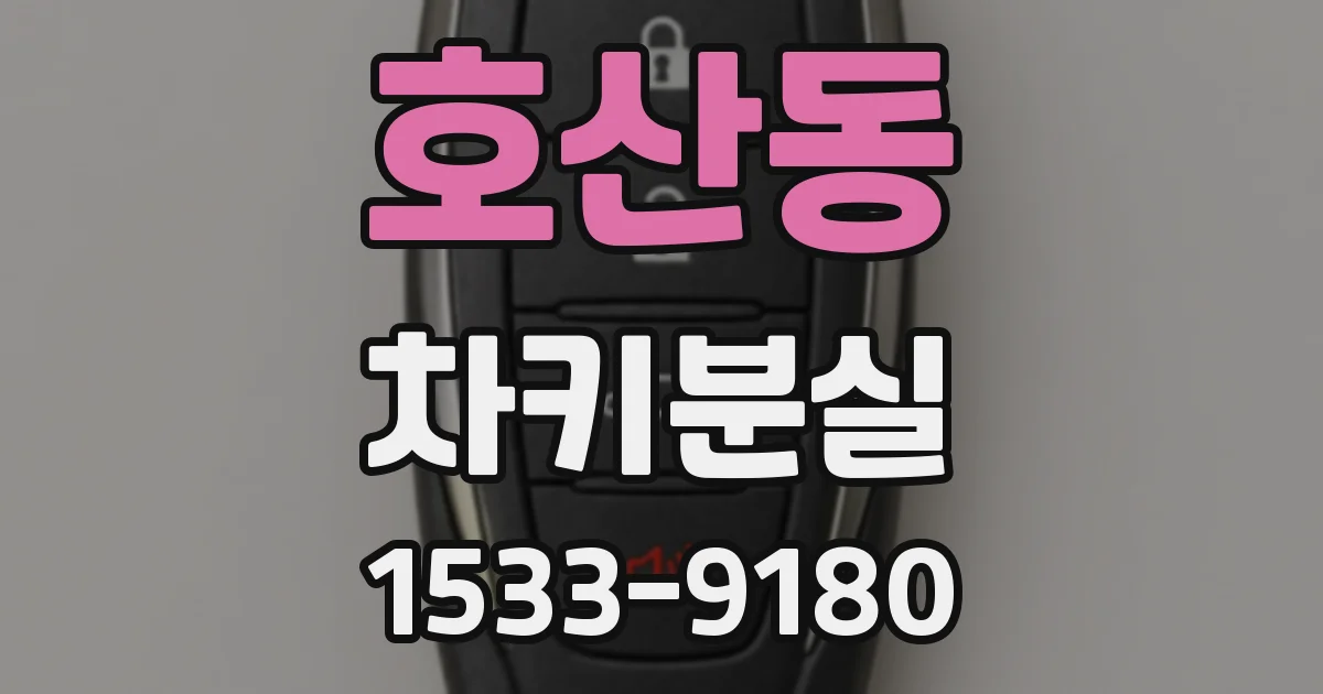 호산동 차키분실