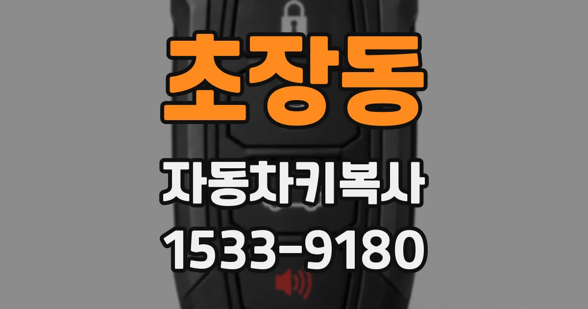 초장동 자동차키복사