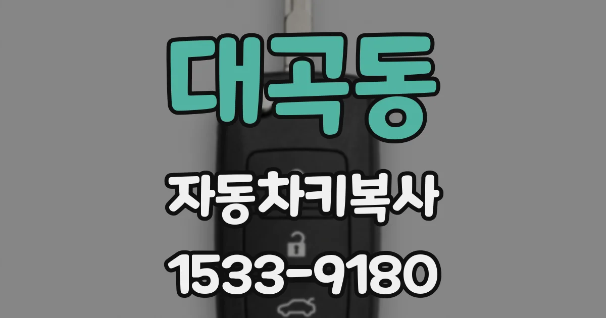 대곡동 자동차키복사