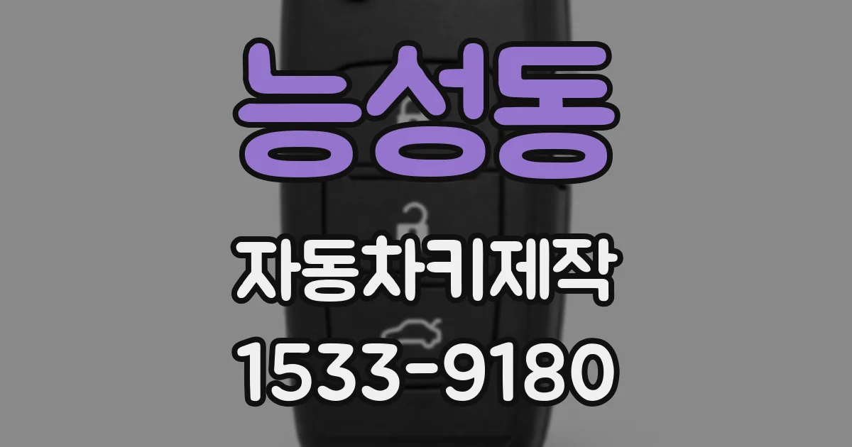 능성동 자동차키제작