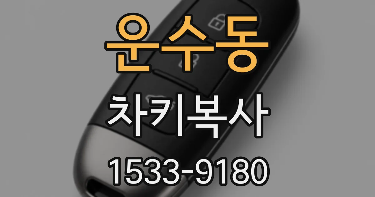 운수동 차키복사