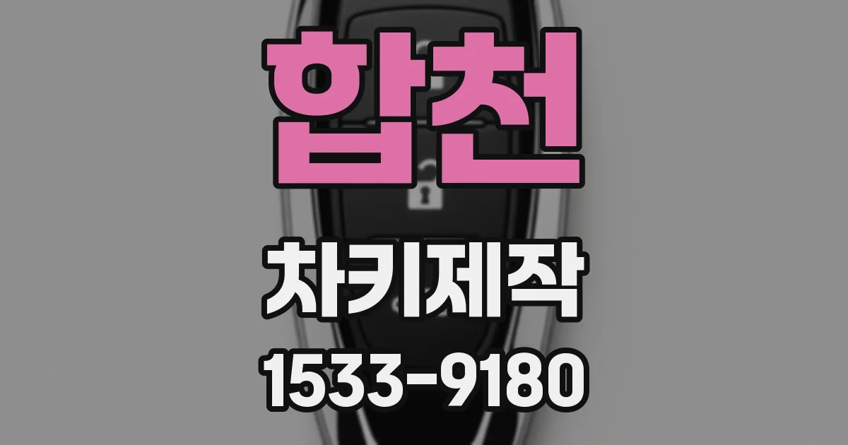 합천 차키제작