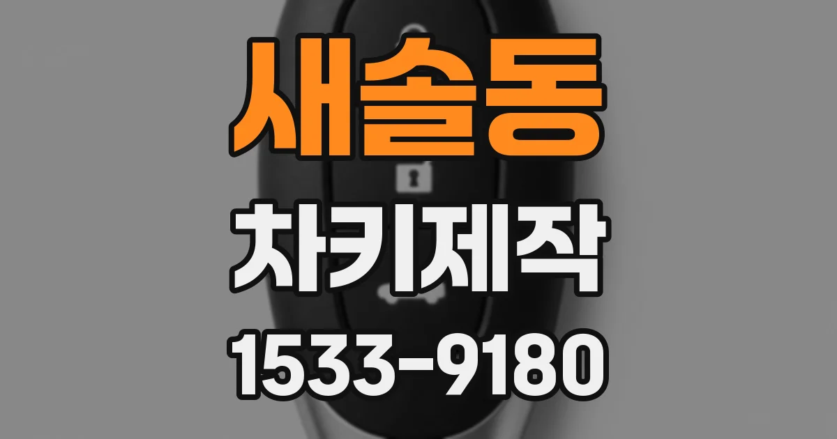 새솔동 차키제작