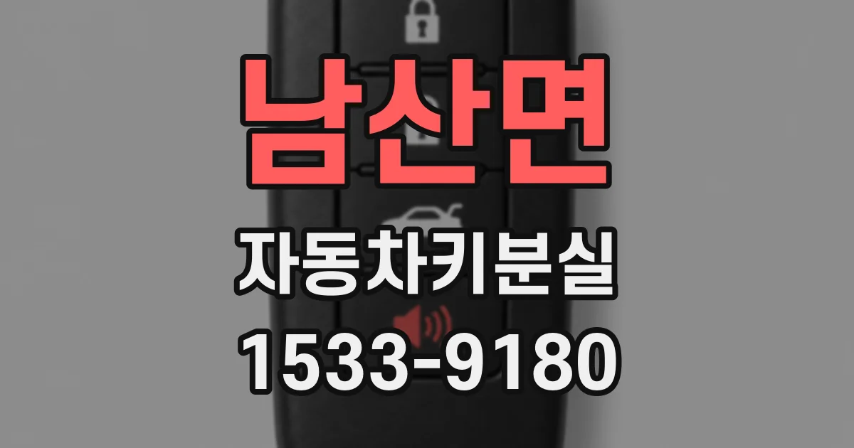 남산면 자동차키분실