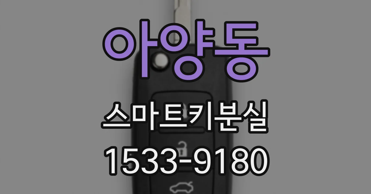 아양동 스마트키분실