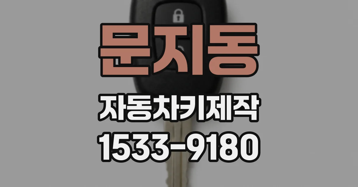 문지동 자동차키제작