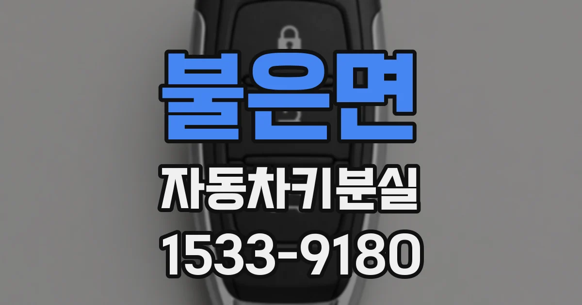 불은면 자동차키분실