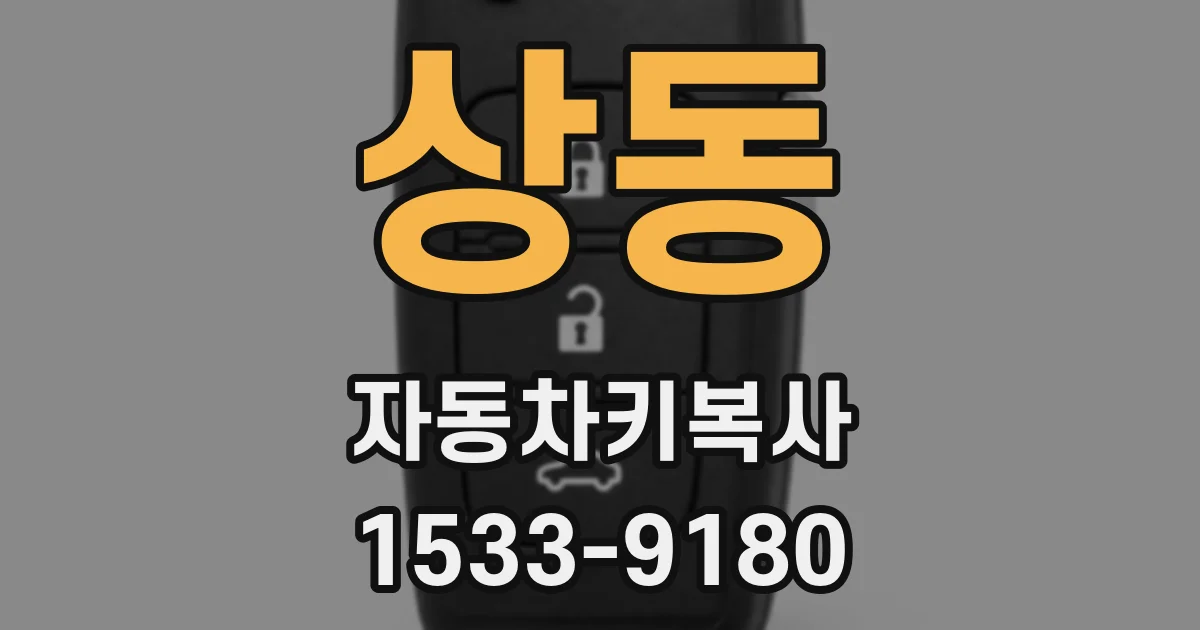 상동 자동차키복사