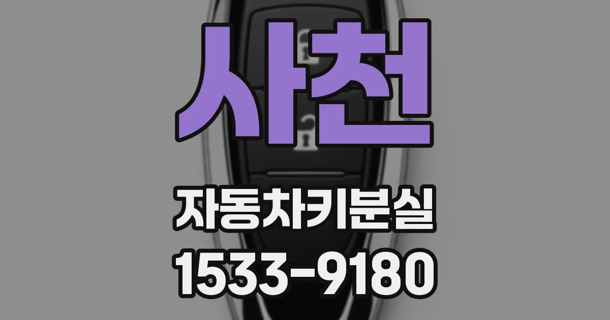 사천 자동차키분실