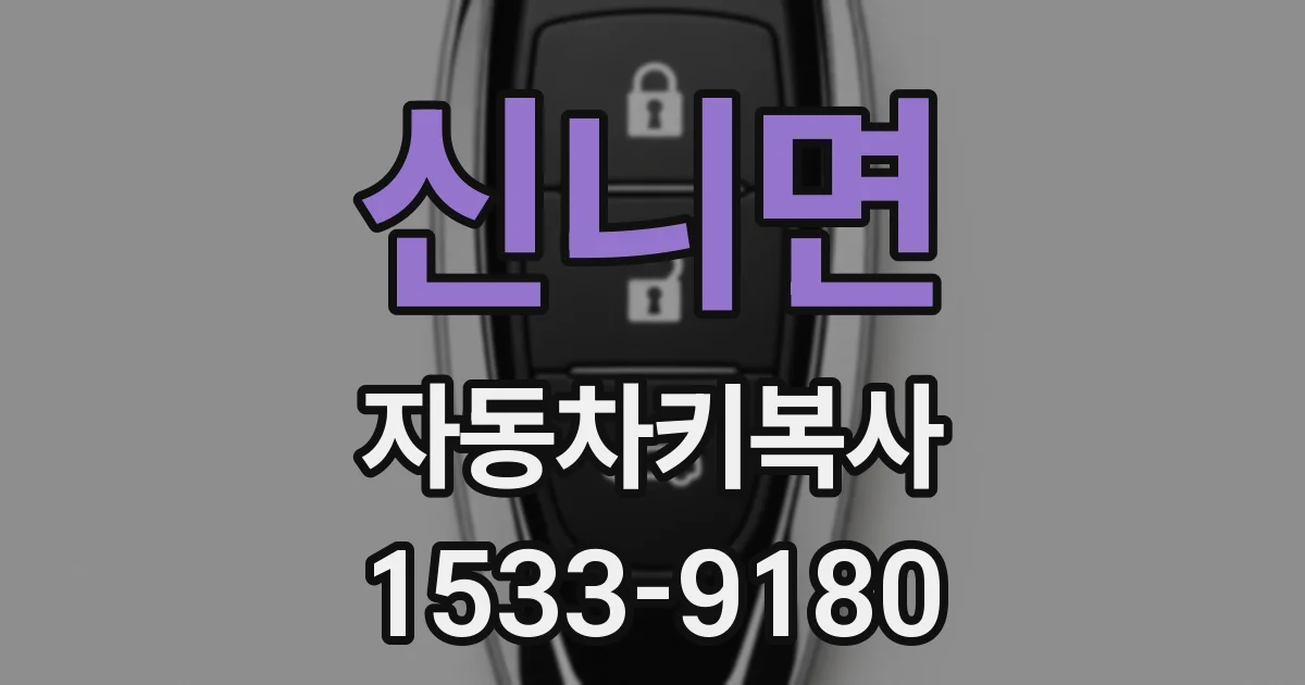 신니면 자동차키복사
