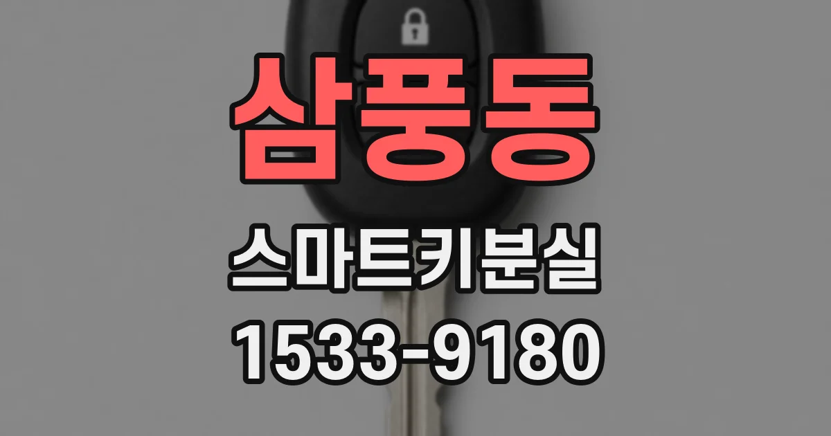 삼풍동 스마트키분실