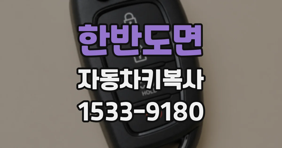 한반도면 자동차키복사