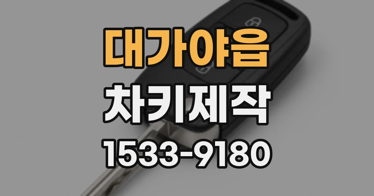 대가야읍 차키제작