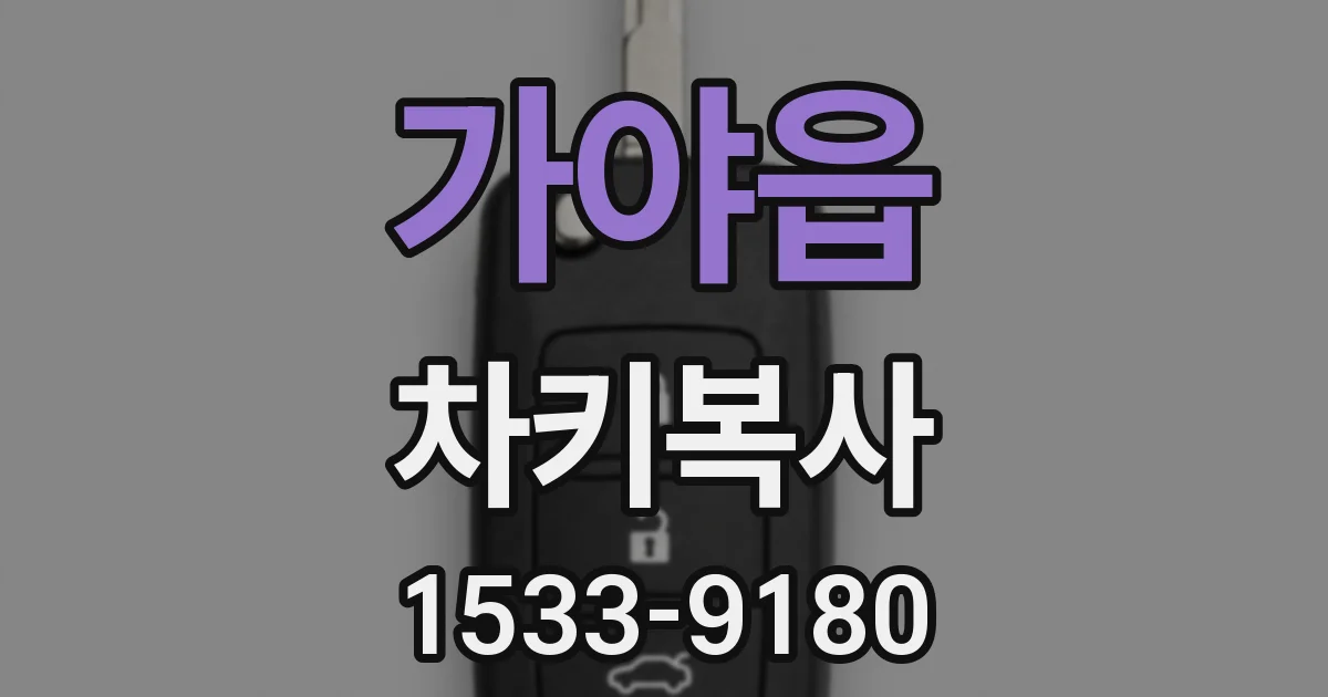 가야읍 차키복사