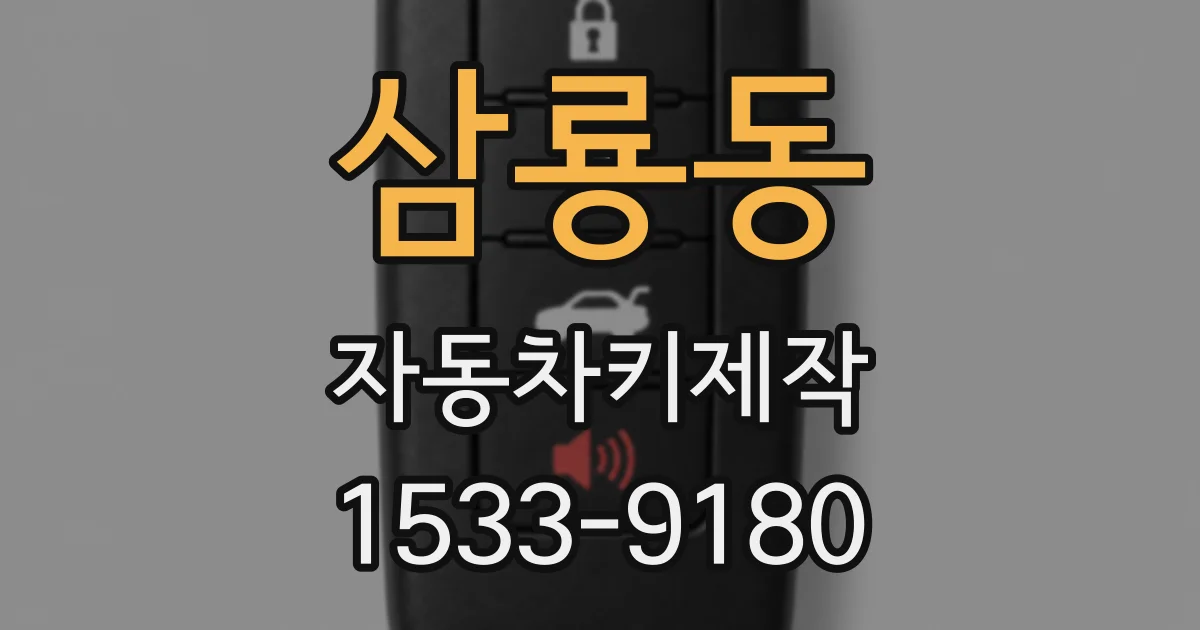 삼룡동 자동차키제작