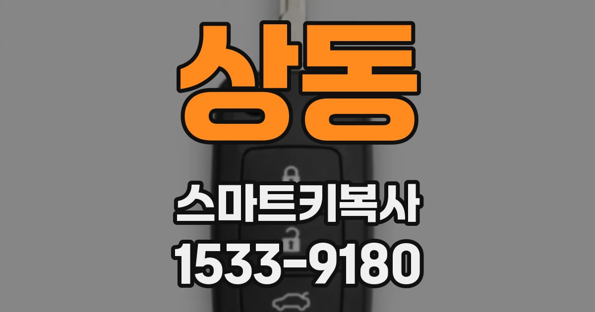 상동 스마트키복사