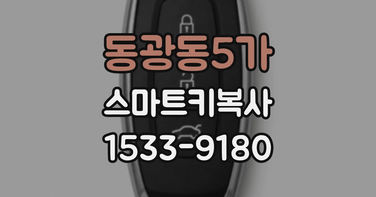 동광동5가 스마트키복사