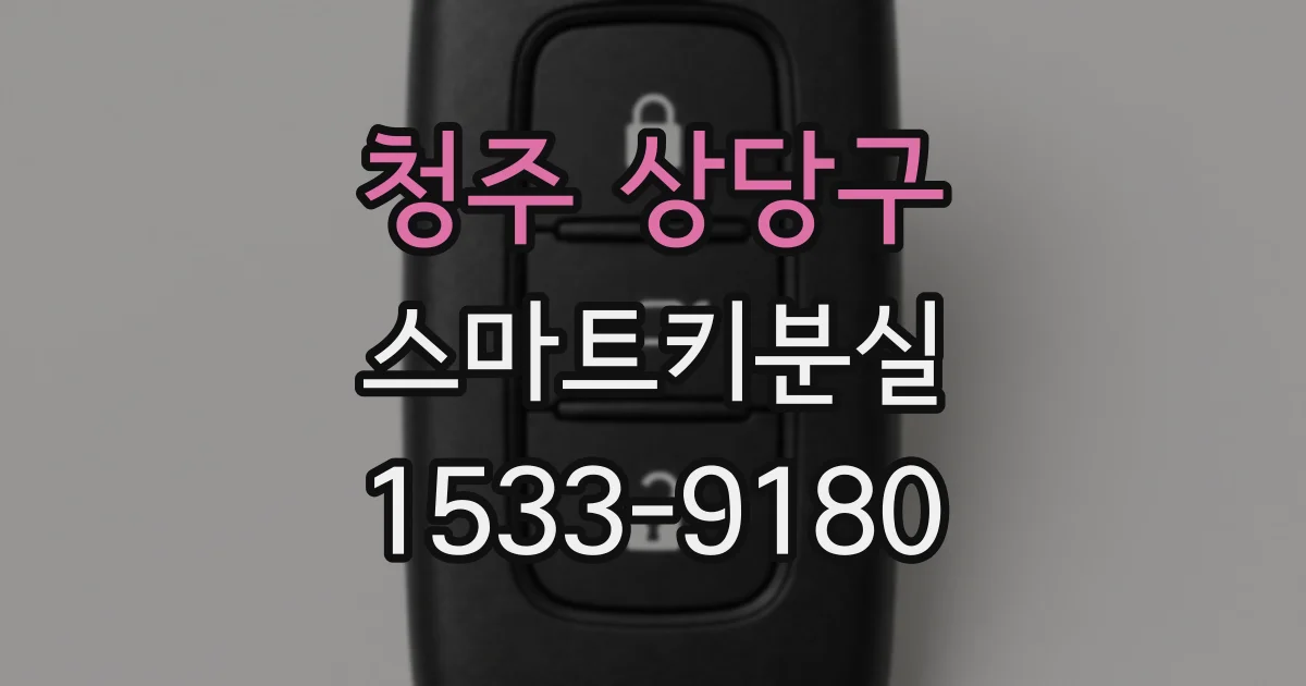 청주 상당구 스마트키분실