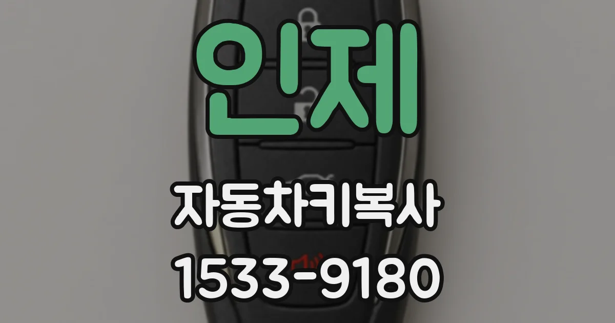 인제 자동차키복사