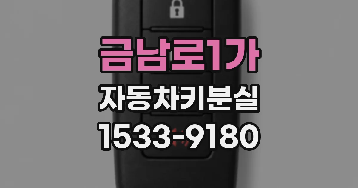 금남로1가 자동차키분실