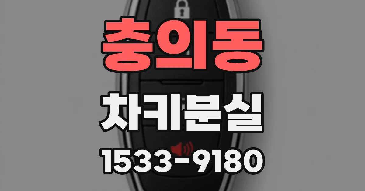 충의동 차키분실