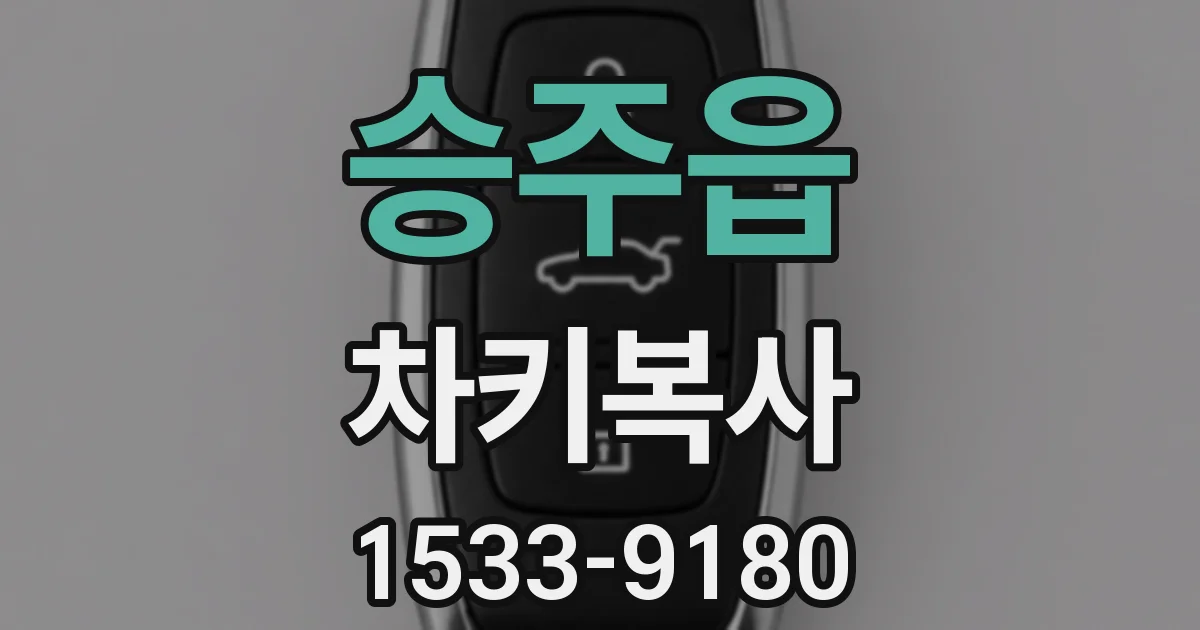 승주읍 차키복사