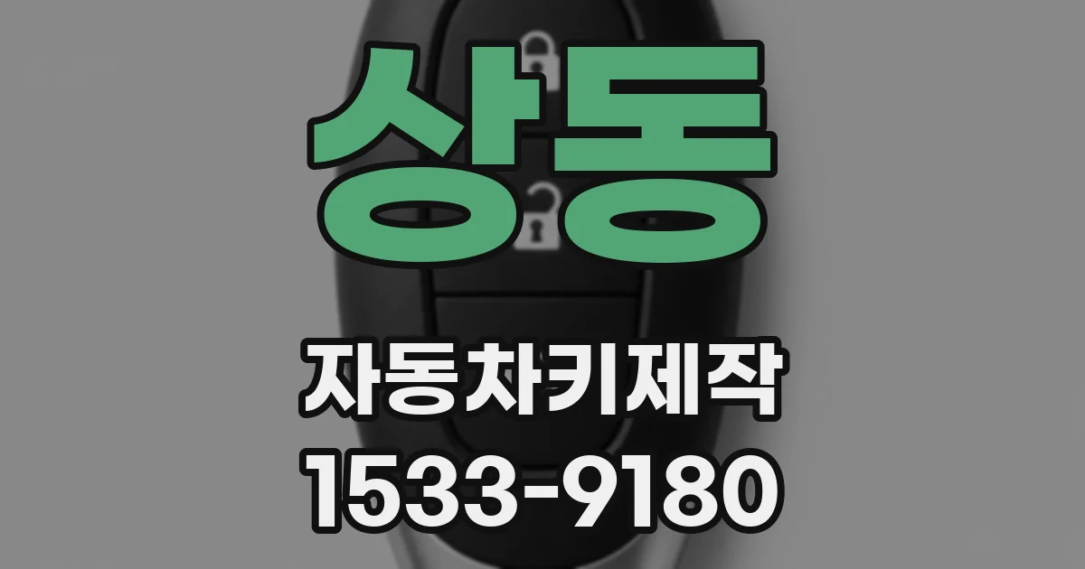 상동 자동차키제작