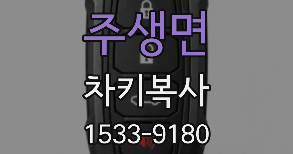 주생면 차키복사