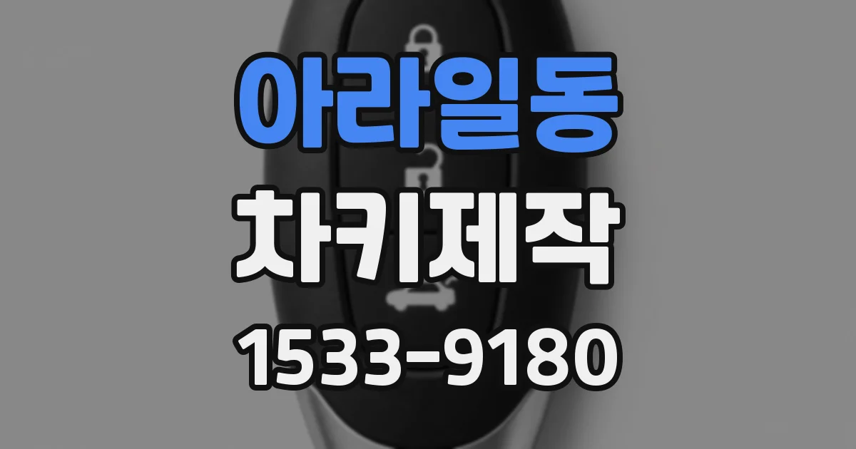 아라일동 차키제작