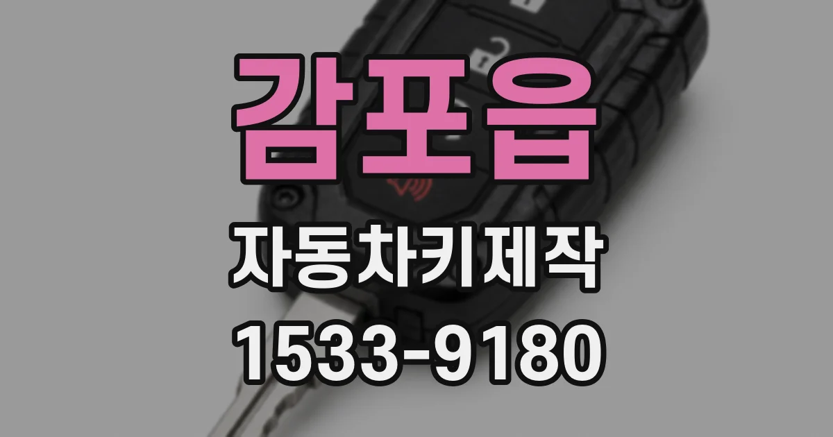 감포읍 자동차키제작