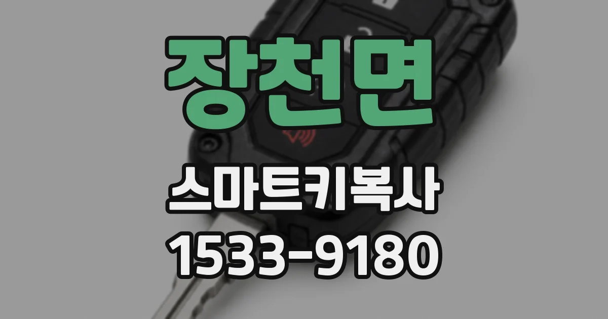 장천면 스마트키복사