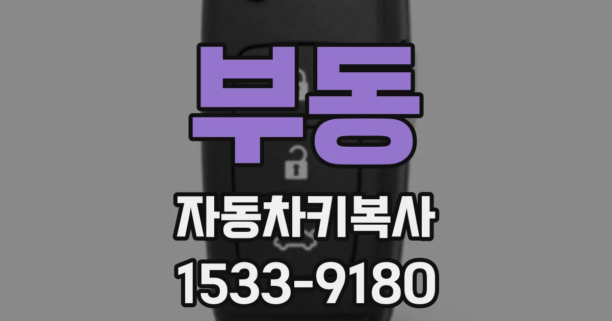 부동 자동차키복사
