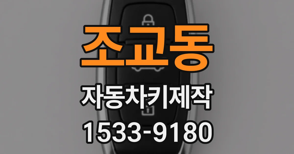 조교동 자동차키제작