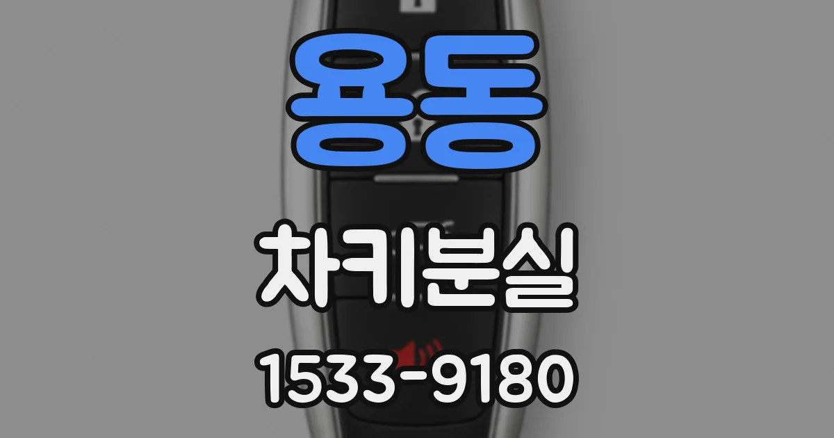 용동 차키분실