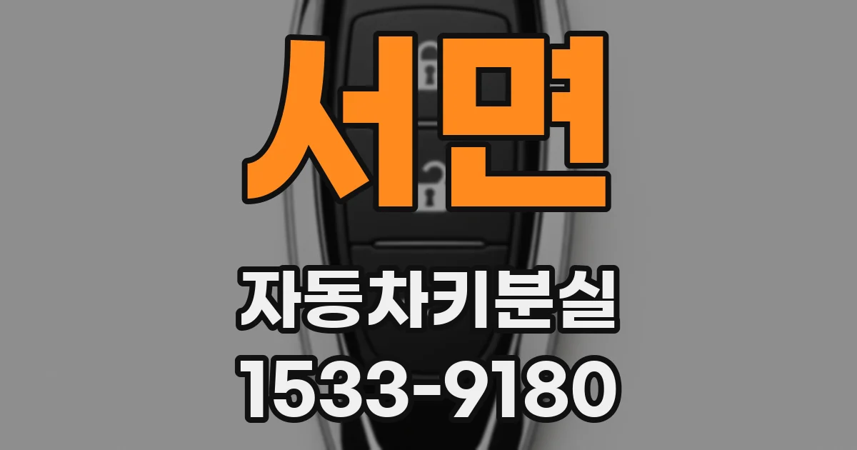 서면 자동차키분실