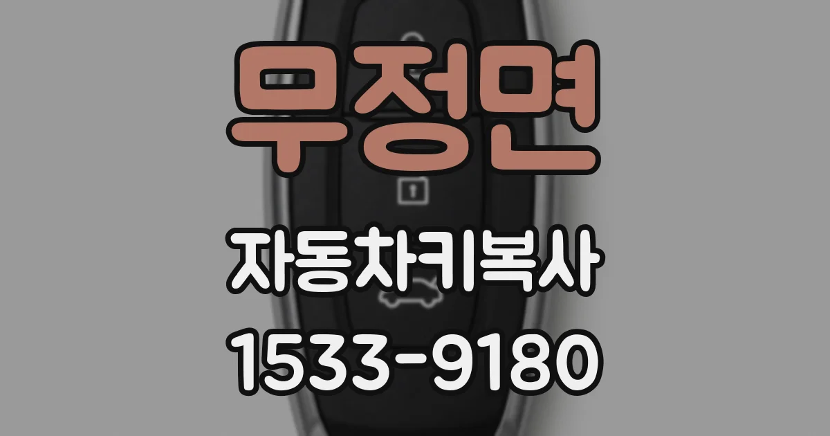 무정면 자동차키복사