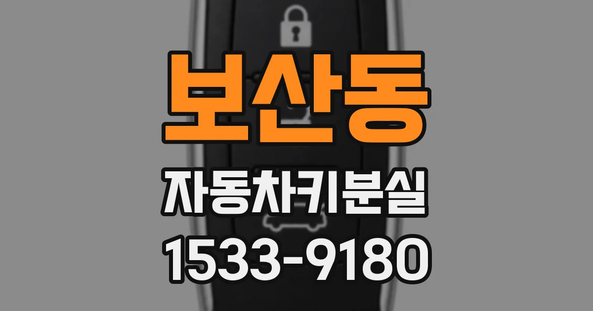 보산동 자동차키분실
