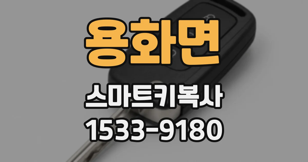 용화면 스마트키복사